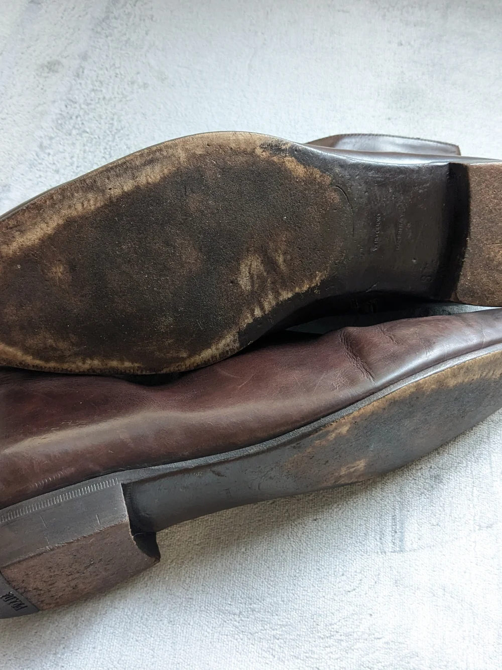 Prada Side Zip Boots Brown Leather Men US 9.5